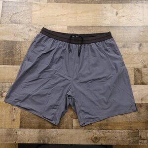 Hill City Performance Running Shorts Men’s Large Slate Gray Black Lined Athletic